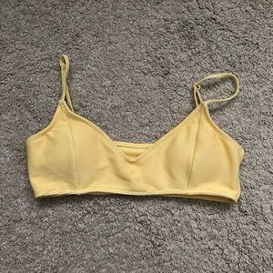 LA hearts yellow bikini top size M
